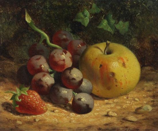 William Hughes (1842-1901) Still lifes of fruit, 5 x 6in.